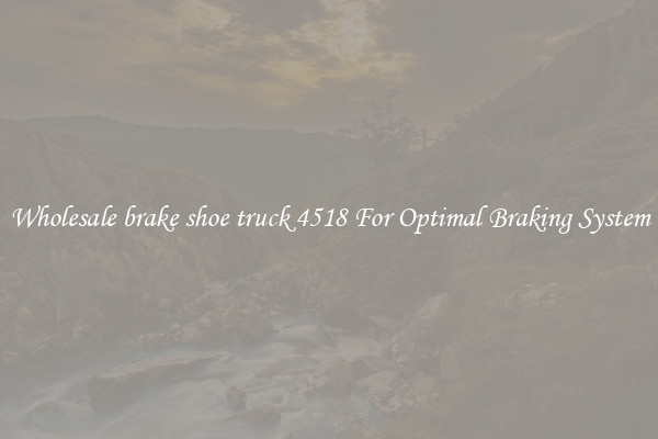 Wholesale brake shoe truck 4518 For Optimal Braking System