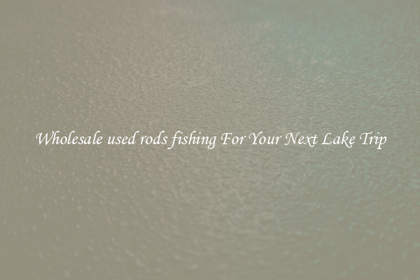 Wholesale used rods fishing For Your Next Lake Trip