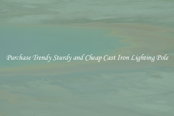Purchase Trendy Sturdy and Cheap Cast Iron Lighting Pole