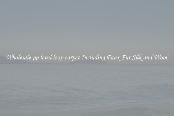 Wholesale pp level loop carpet Including Faux Fur Silk and Wool 