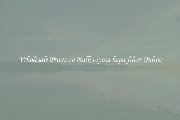Wholesale Prices on Bulk toyota hepa filter Online