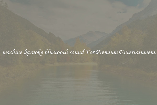 machine karaoke bluetooth sound For Premium Entertainment
