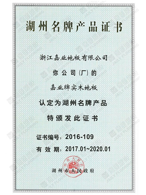 湖州名牌91看片免费视频認證證書